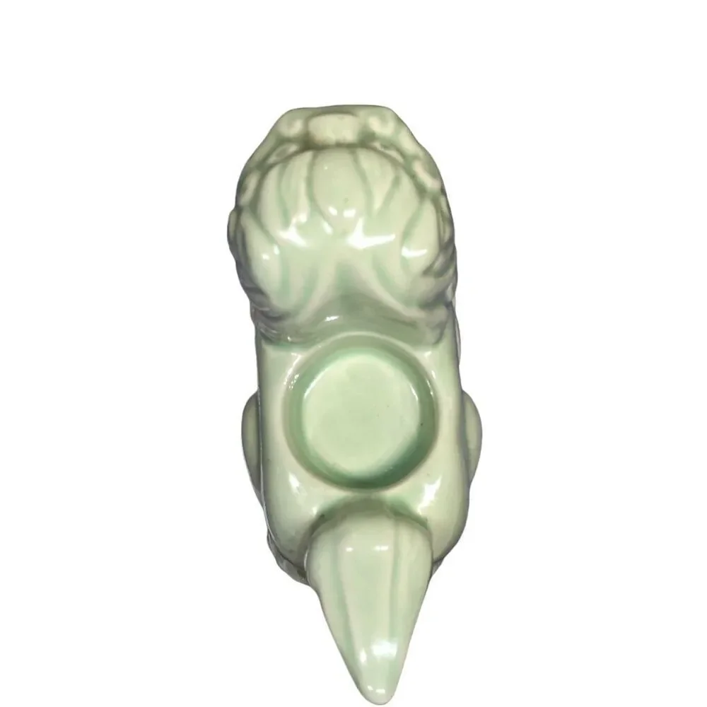 Foo Dog Candle Holder—VNT MCM Celadon Green Asian Style Figure